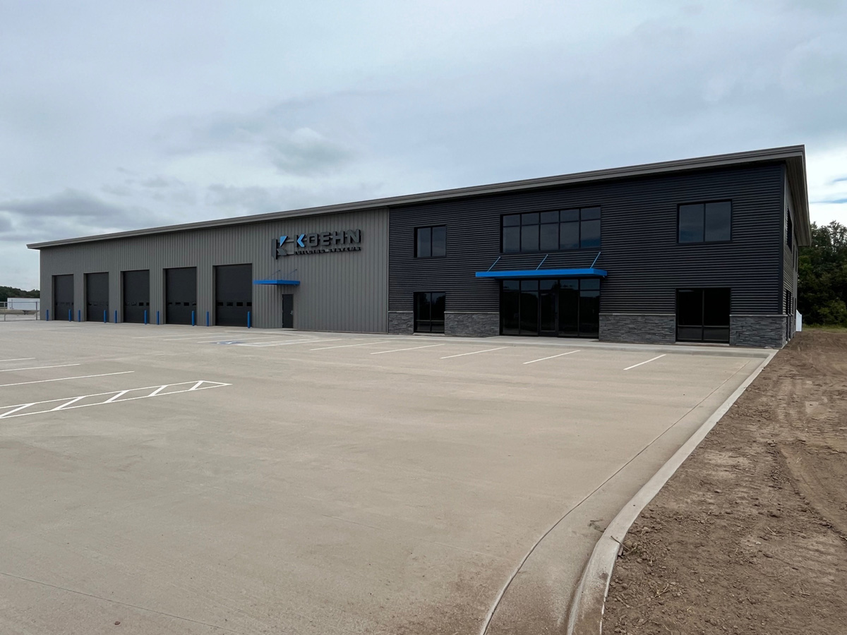 exterior of koehn building systems office