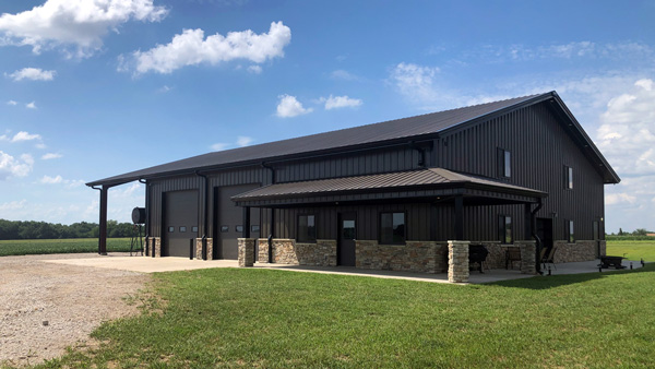 completed pre-engineered metal building