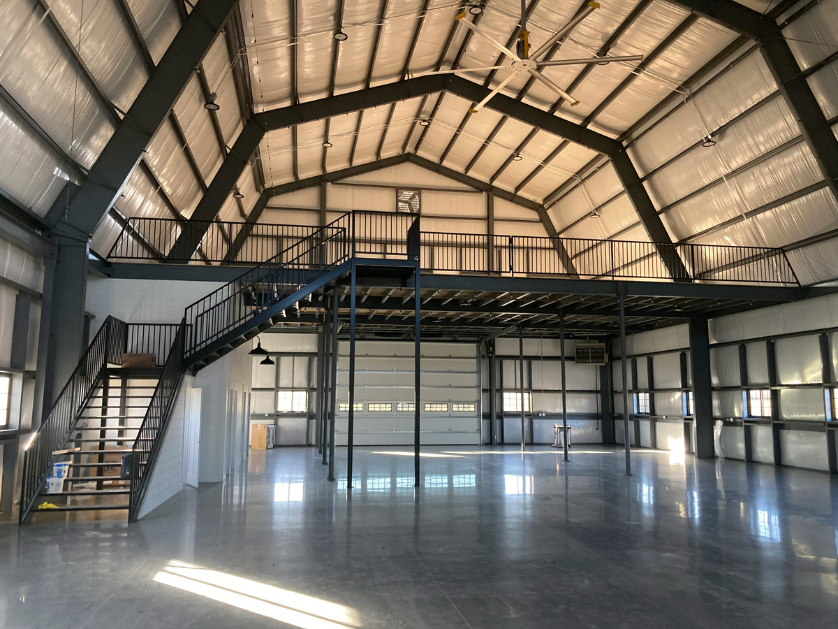 inside of gambrel style barn