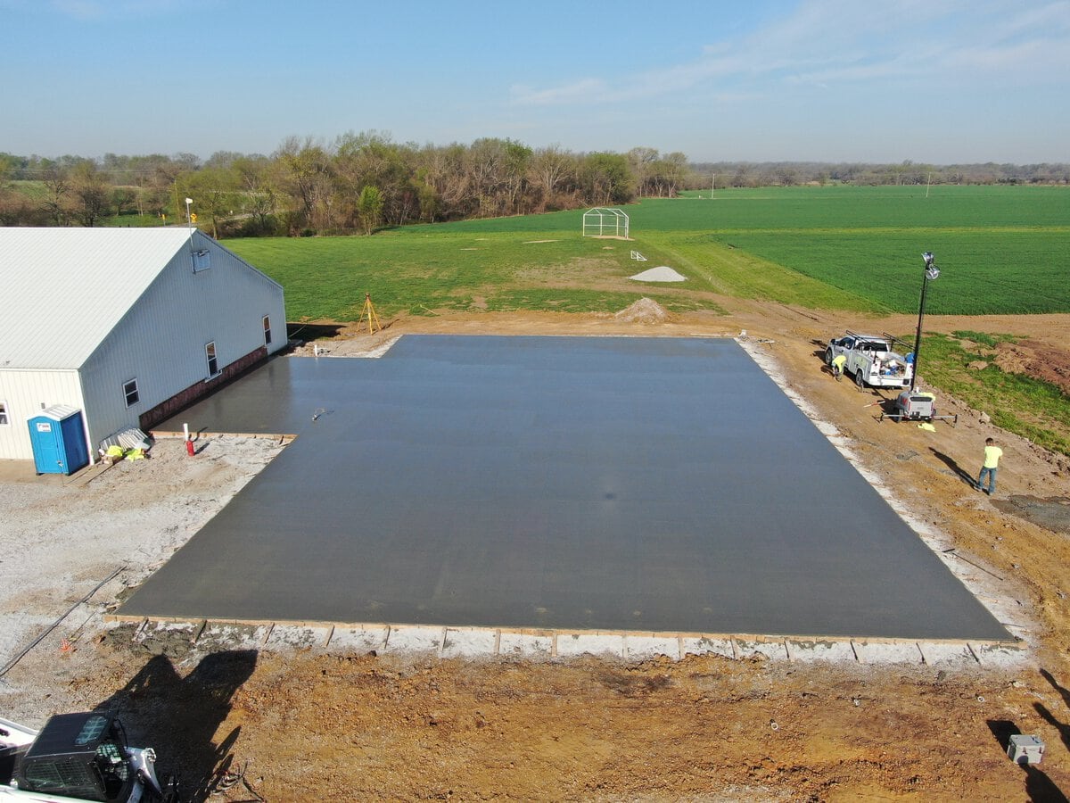concrete foundation for steel community building
