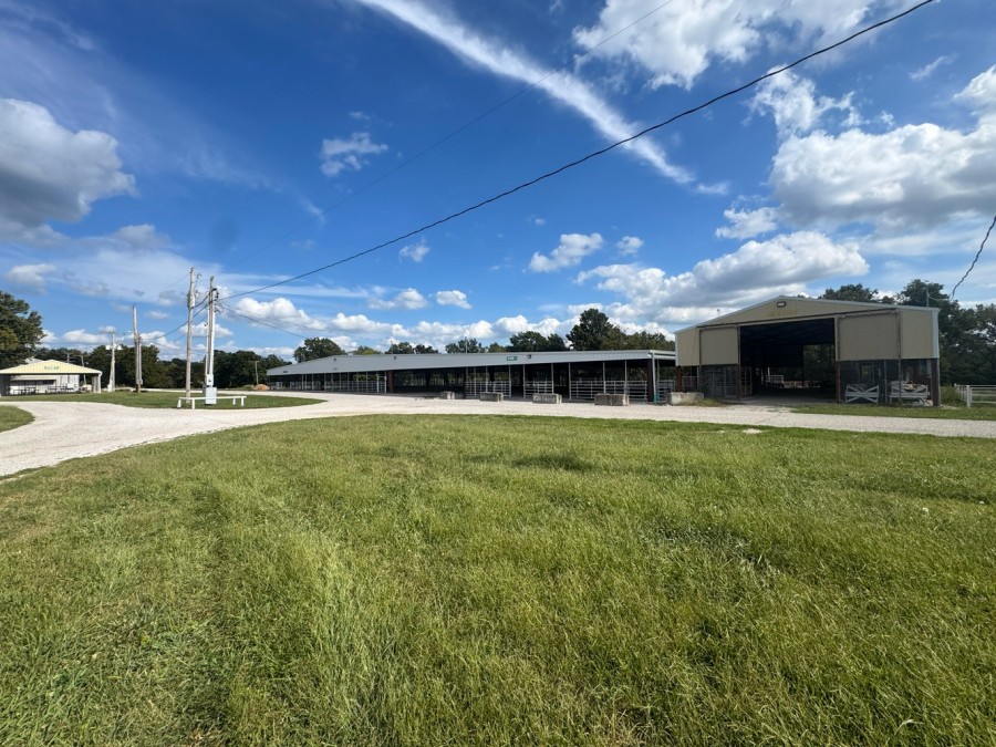 exterior of horse riding arena