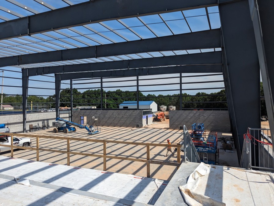 installing steel building supports and columns