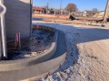 parking lot and curb concrete work