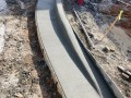 concrete curb form close up