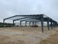 steel building construction project in progress