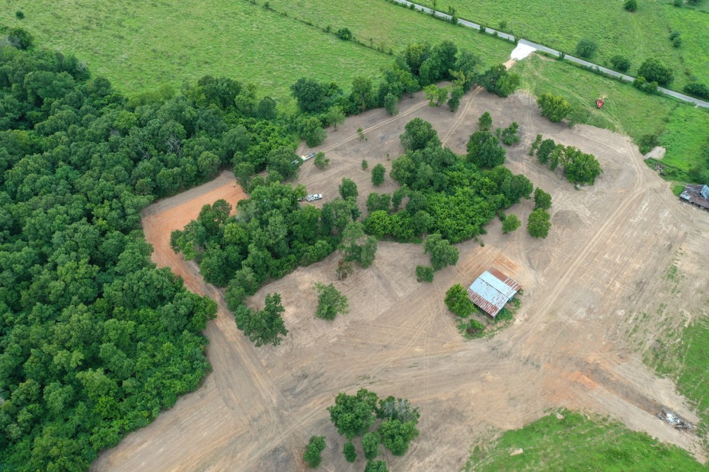 aerial view of construction site