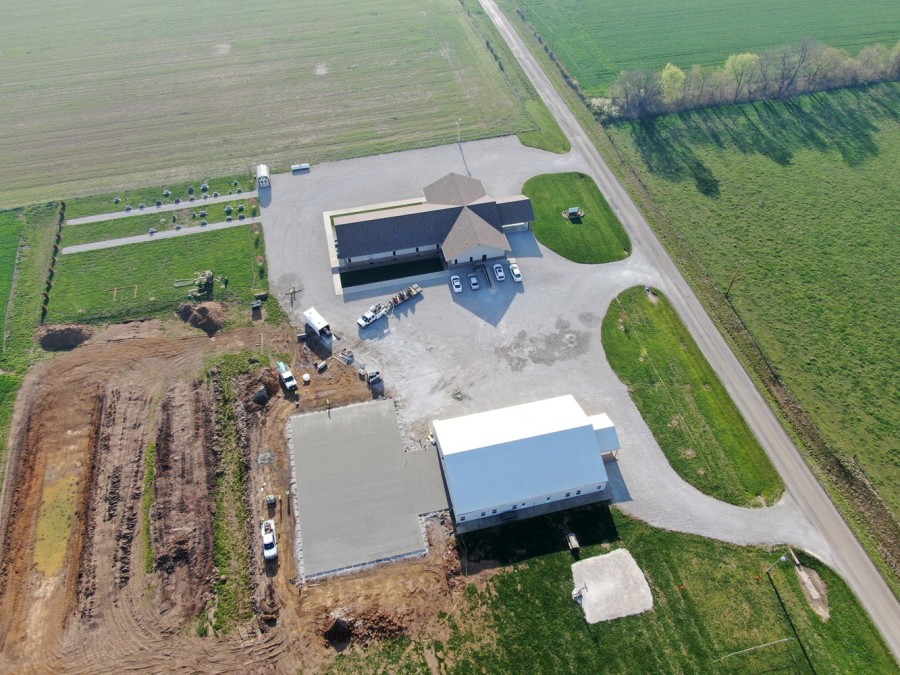 aerial view of living faith school project