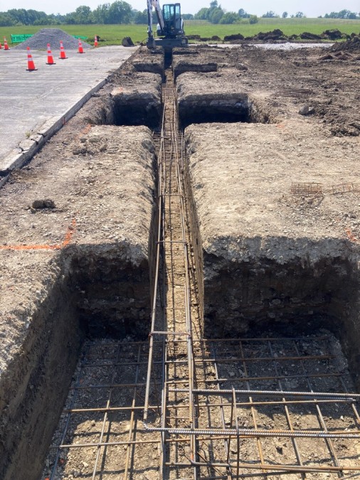 preparing concrete footings