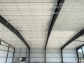 interior of pre-engineered metal airplane hangar
