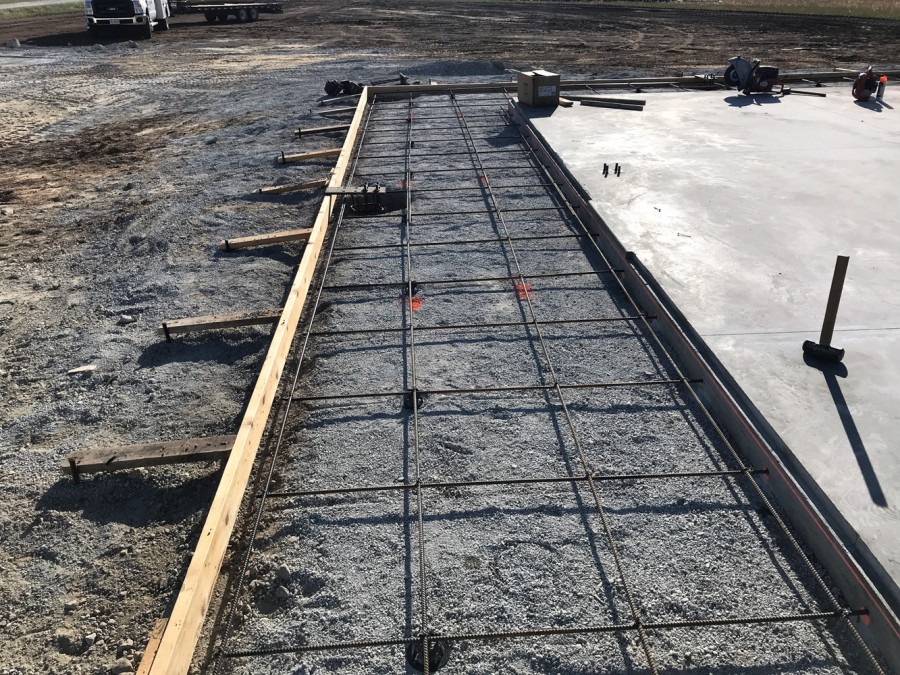 prepping for pouring concrete