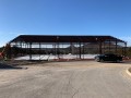 pre-engineered metal building being erected for rec center