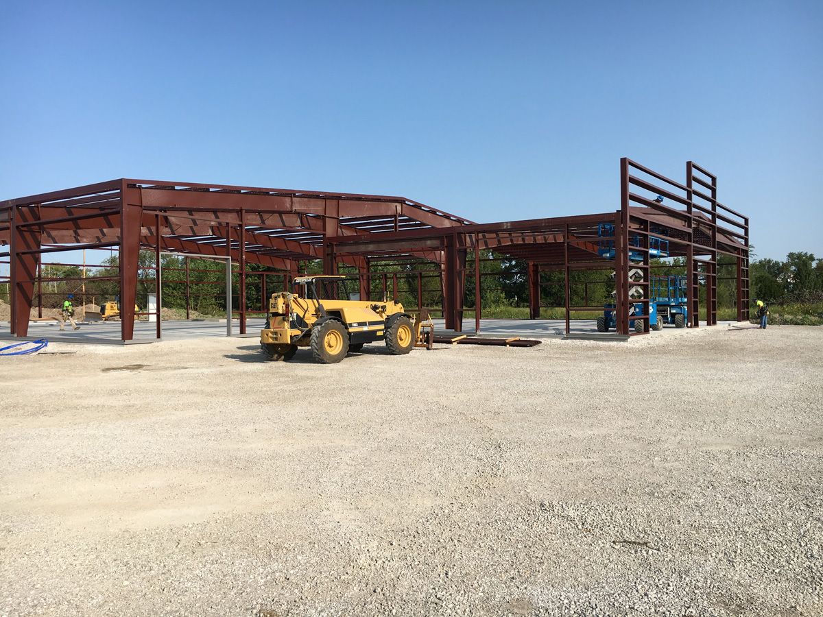 auto dealership metal building erection