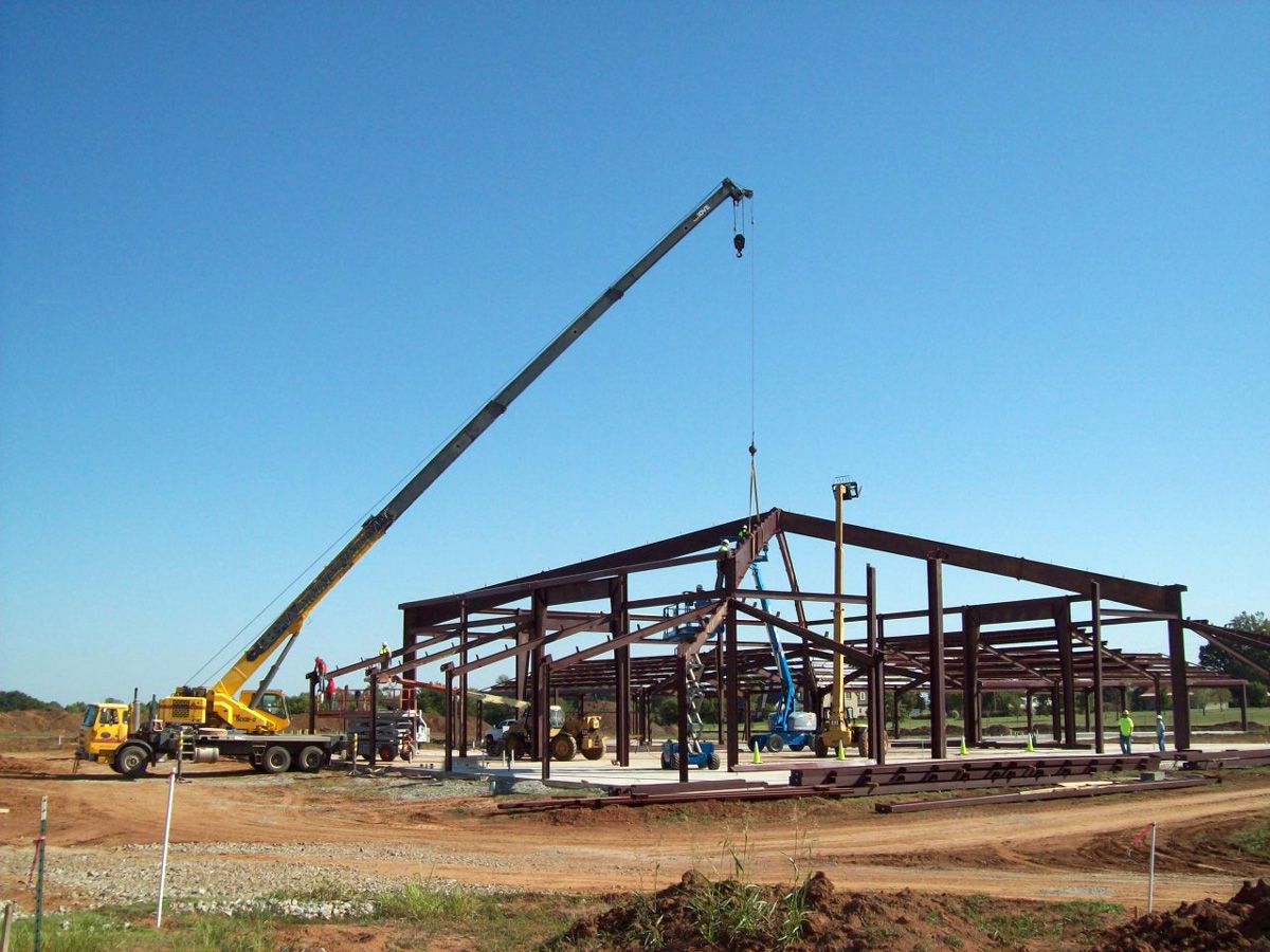 erecting steel church building