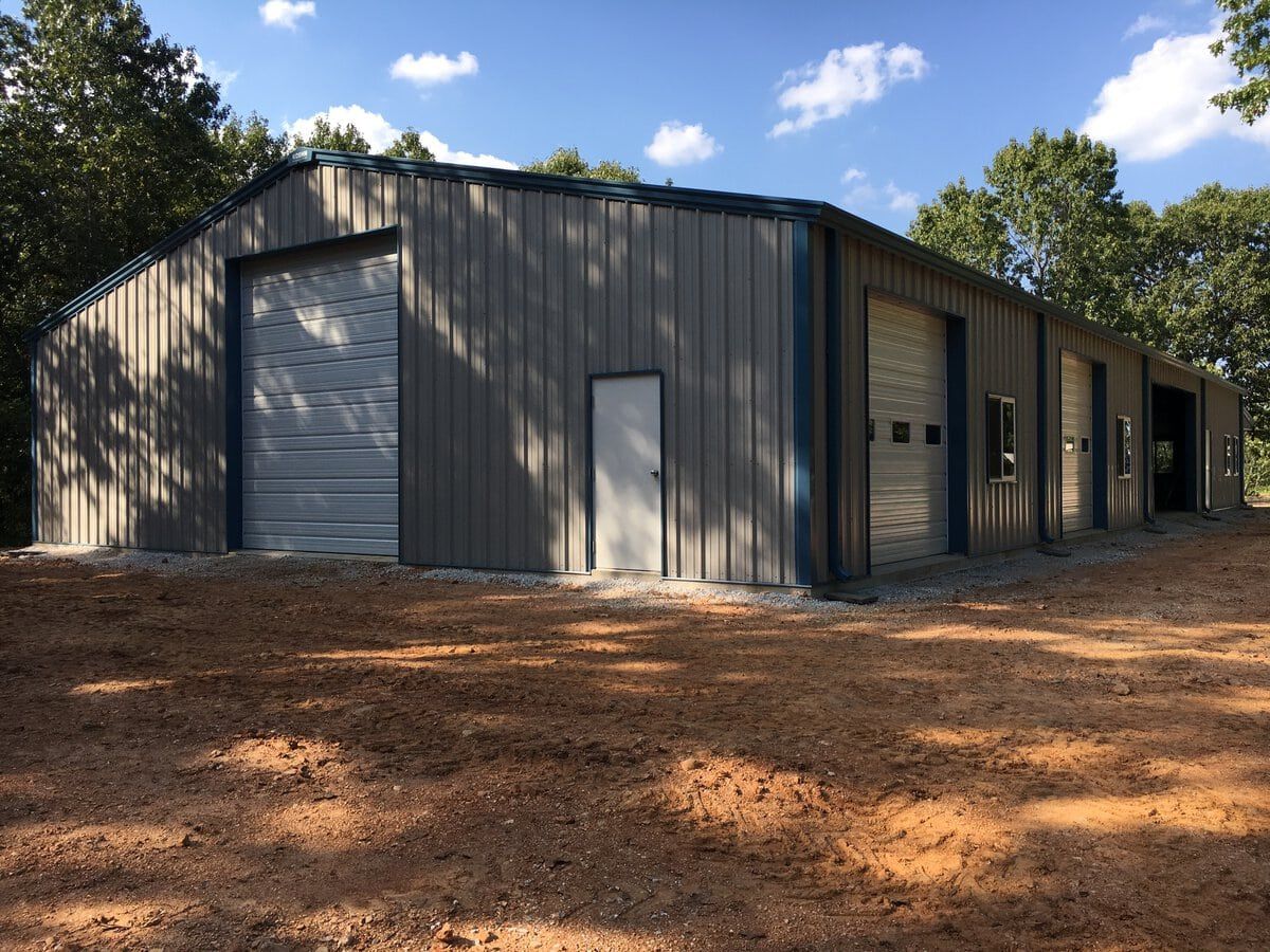 finished metal workshop building