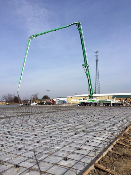 concrete being poured