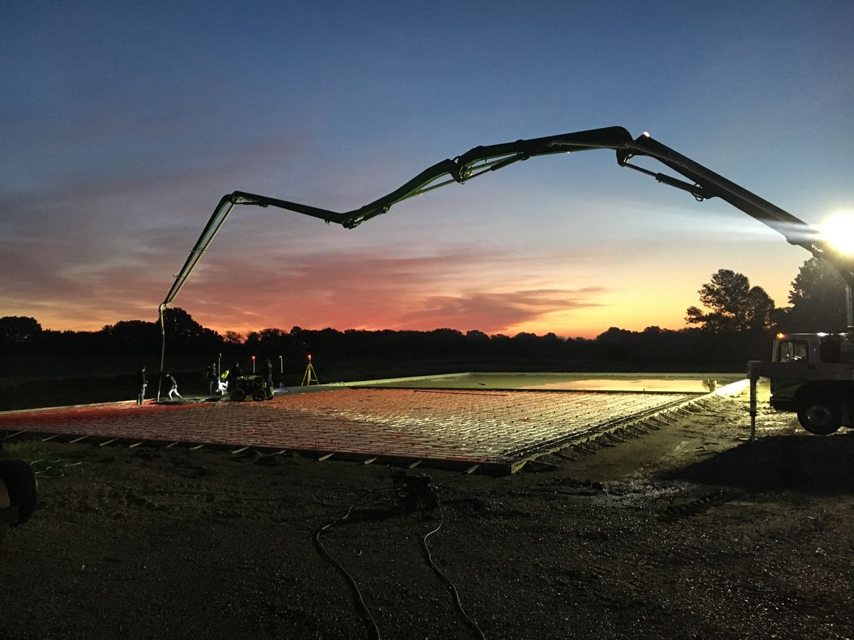 concrete flatwork for church construction project